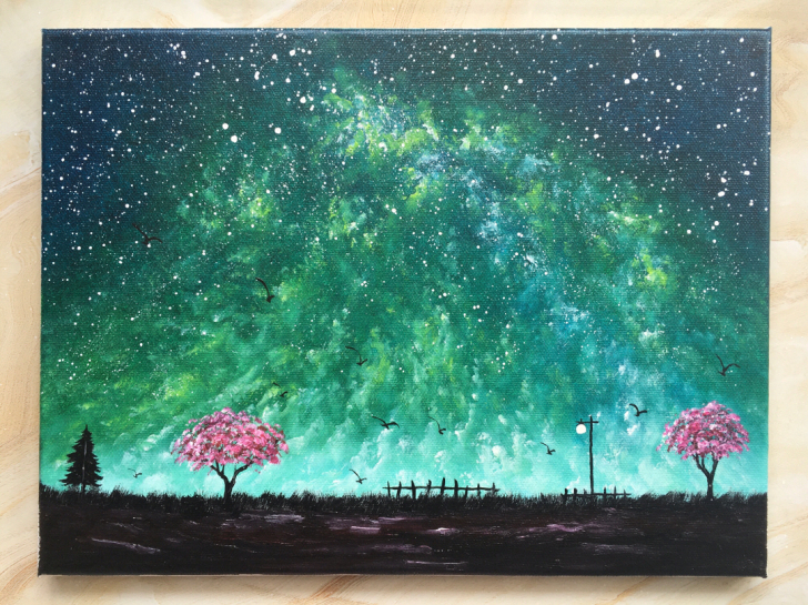 油画星空