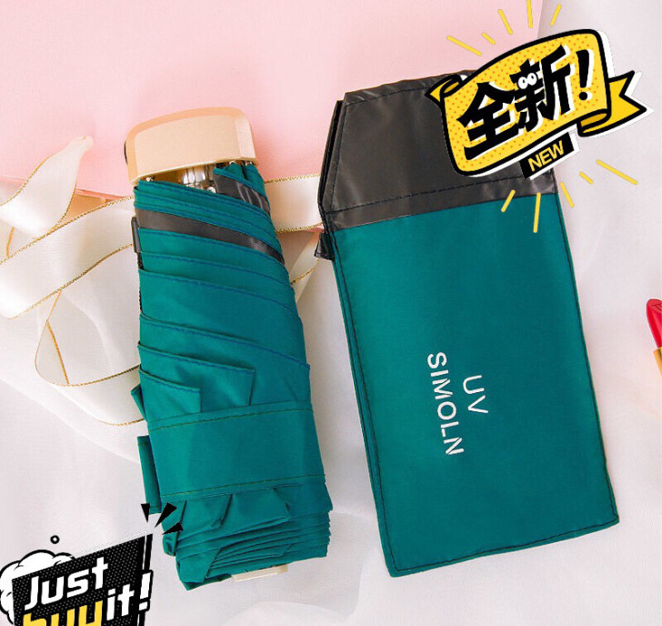 处理～全新德国超轻口袋太阳伞扁五折遮阳伞5...