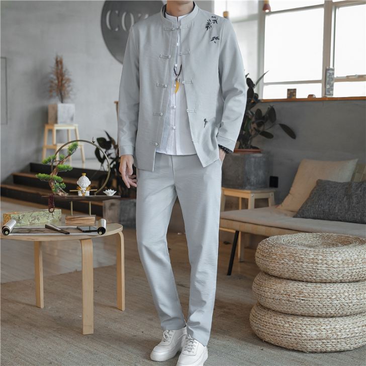 直播穿了一次，出给有需要的人朋友，唐装男青...