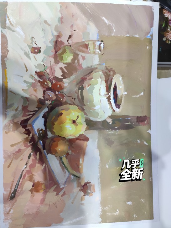 色彩4k作品，水粉画