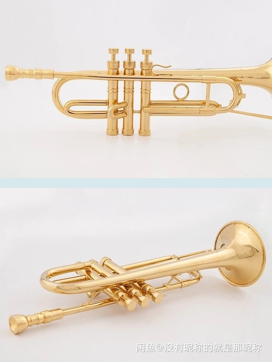 镀金迷你小号乐器模型摆件装饰工艺品节日送男...