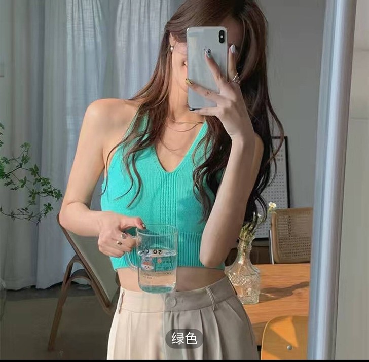 买一送一挂脖吊带背心女夏季新款辣妹网红炸街...