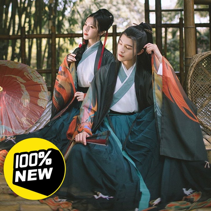 全新汉服 幻影 男女情侣套装魏晋风广袖交领...