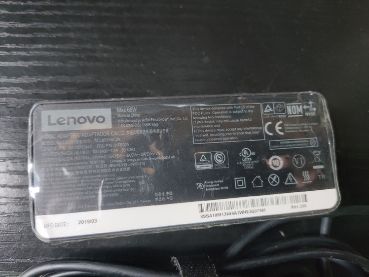 出一个联想原装65w typc接口电源 实...