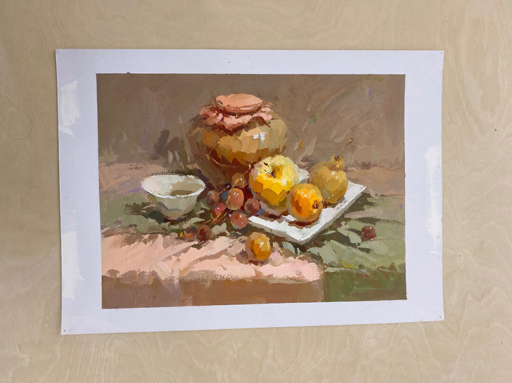 色彩，高考色彩作品，4开水粉画成品，无签名...