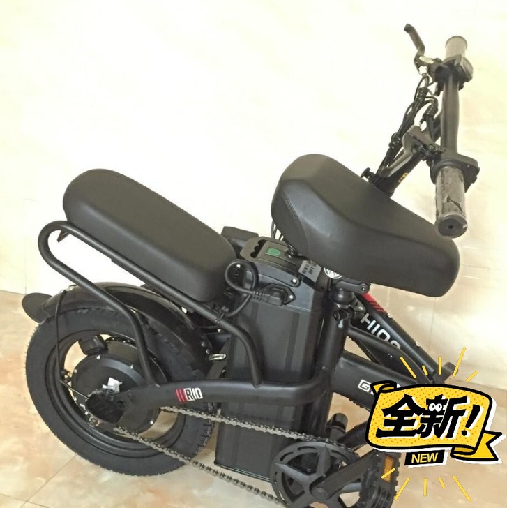 【低价包邮】14寸折叠电动自行车小型车超轻...