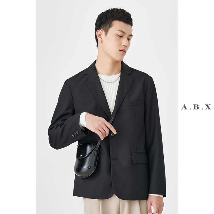 秋季单排扣小西装男套装休闲宽松西服男士韩版...