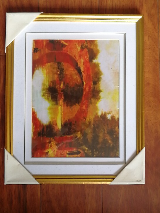 森林美式客厅风景油画 画芯材质：油画布 风...