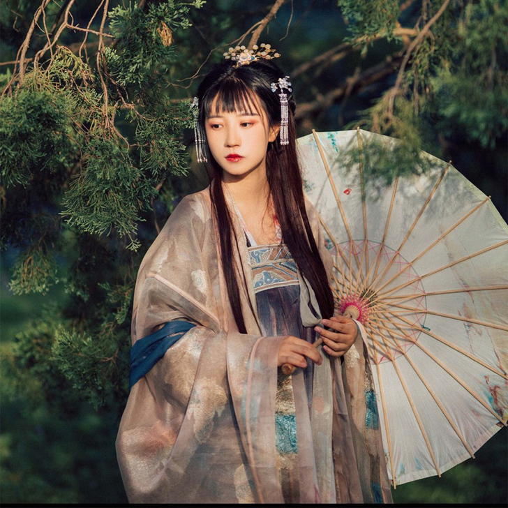 汉服女古装齐胸襦裙中国风日常改良广袖流仙裙...