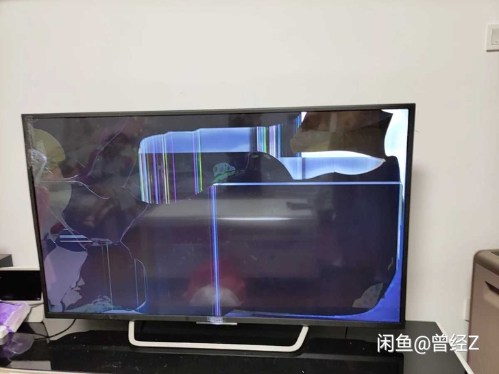两台故障55寸碎屏索尼网络4K智能电视转，...