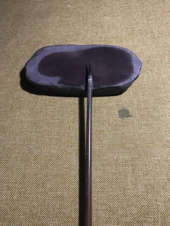 端砚 原石笔添