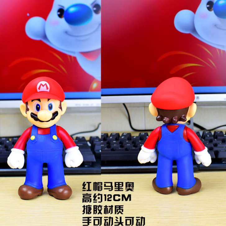 【超级玛丽手办19.9两个包邮】超级马里奥...