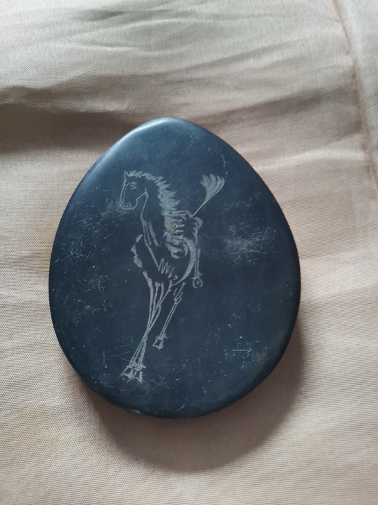 古玩收藏 六十年代端砚手工雕刻 保存完整 ...