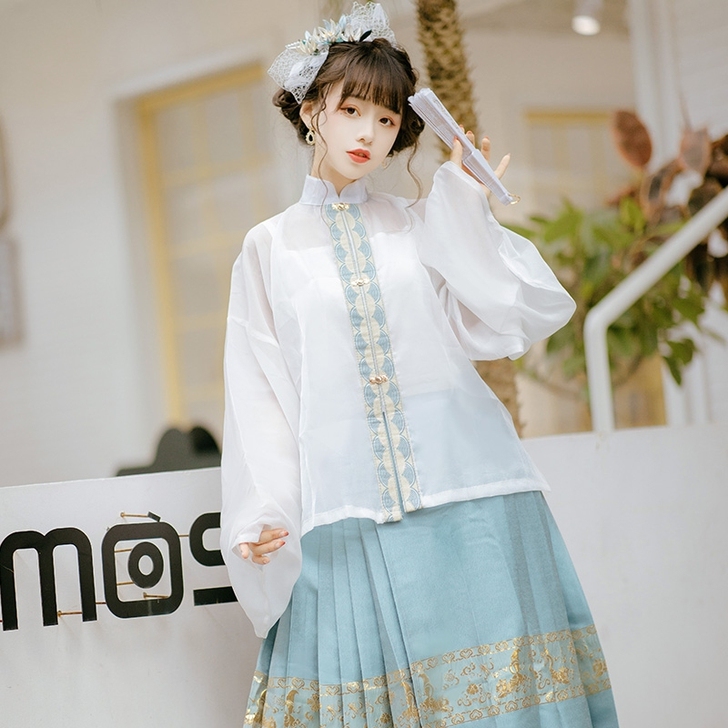 仙楚姬:俏鼠登莲 原创汉服女明制对襟立##...