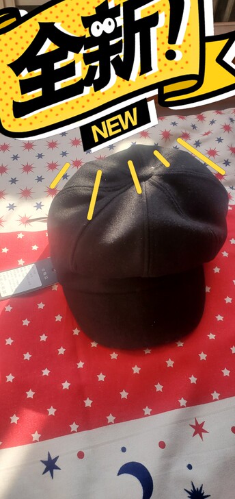 毛呢贝雷帽，男女都能戴，全新未拆吊牌原价5...