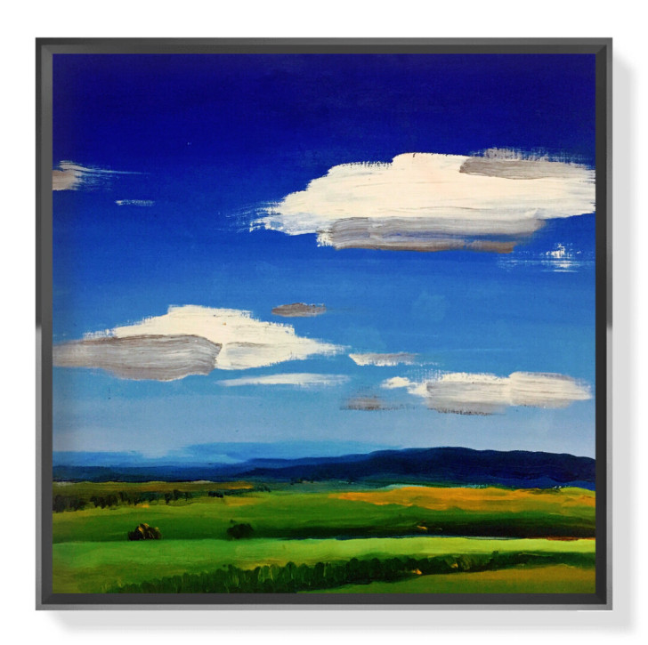 当代油画，客厅，餐厅装饰，不带装饰框，原木...