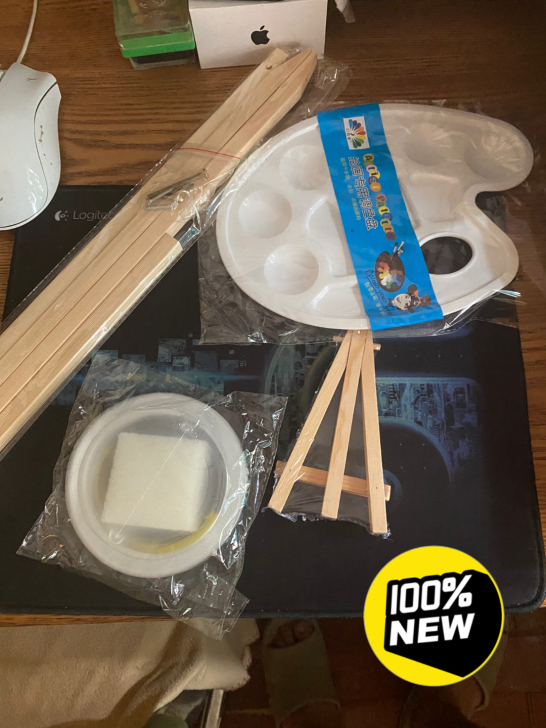 全新美术小工具 调色盘 小水桶 吸水海绵 ...