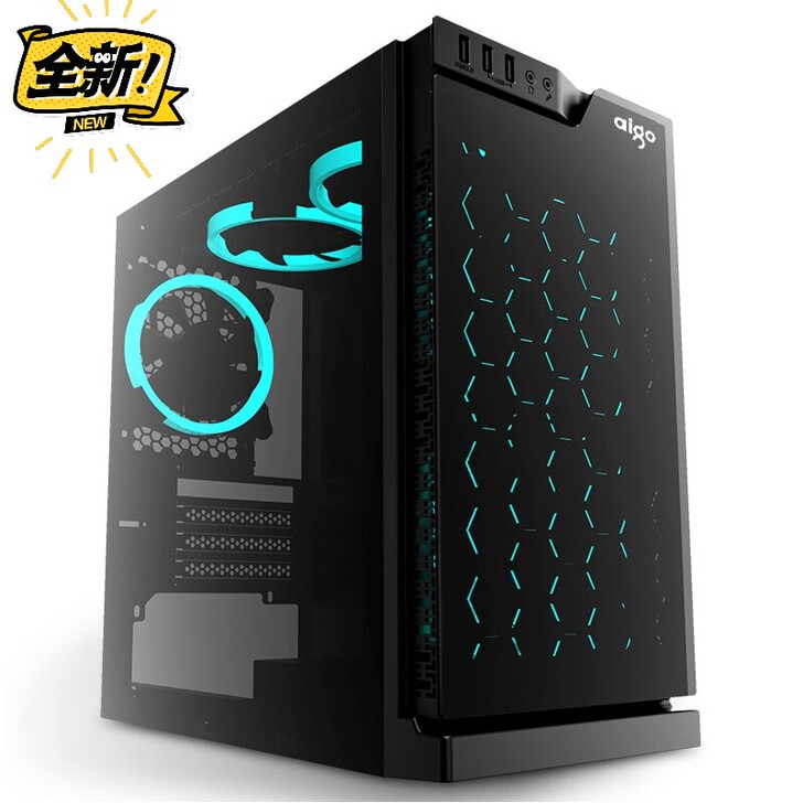 全新正品 爱国者炫影迷你matx台式防尘静...