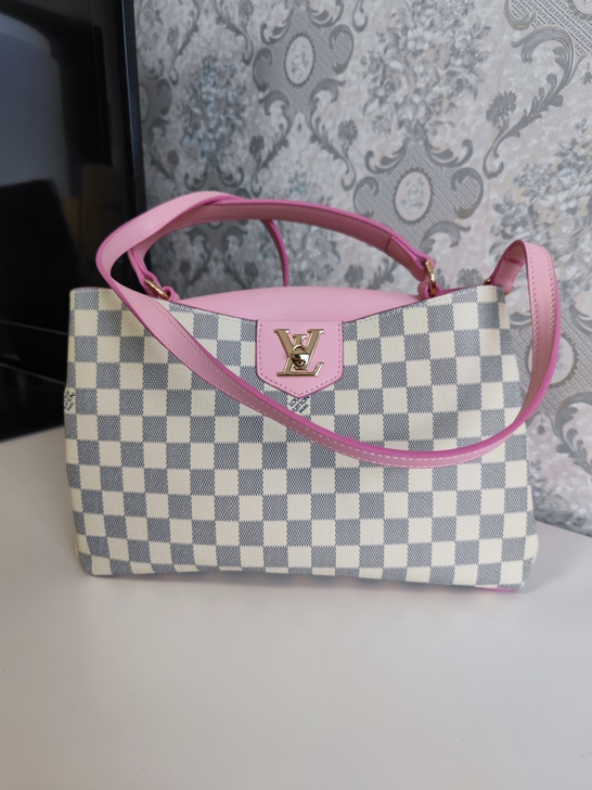 女士斜挎手提双拉链嫩粉色女包 中号