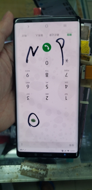 三星note9 二手机，屏幕瑕疵有点，主板...