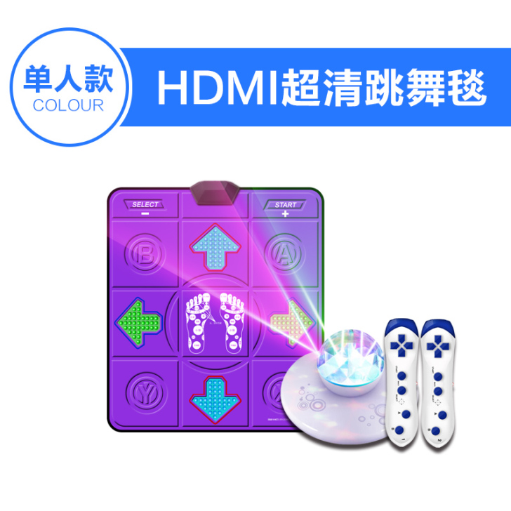 单人双人两用跳舞毯无线体感跳舞机家用电脑电...