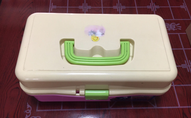 虹影HB-561S大号三层家用美术工具箱收...