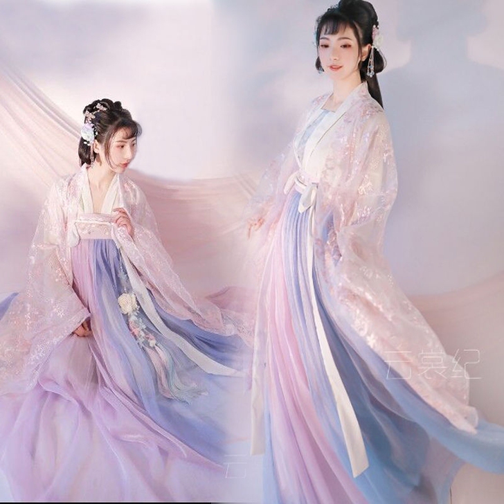 春樱汉服女襦裙齐胸齐腰套装超仙学生古装衣服
