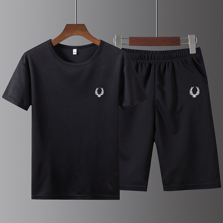 清仓套装/短袖夏季速干运动服套装男士T恤短...