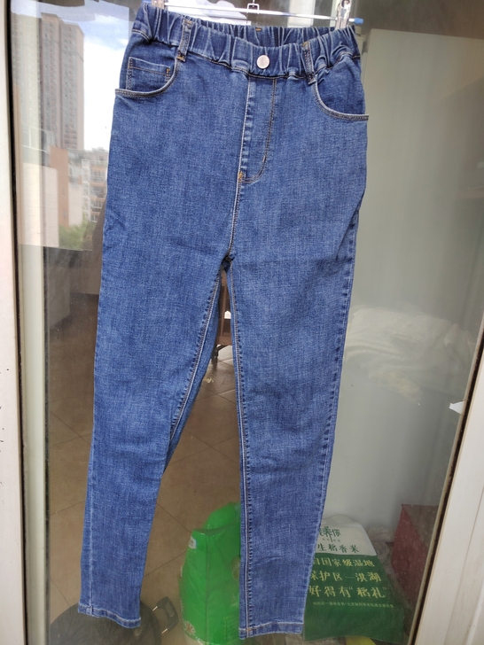 包邮转基本全新女155-160码全松紧高腰...