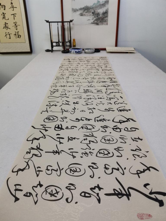 少年中国说，贾虎老师书法作品，180*48...