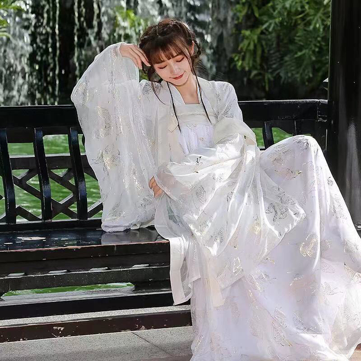 【全新】汉服中国风广袖流仙裙古装襦裙大袖衫...