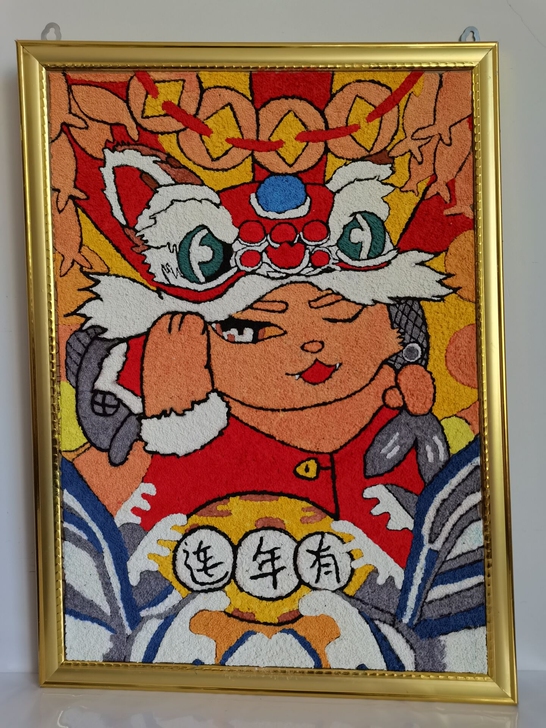 纸浆画   新做的   耗时两个星期