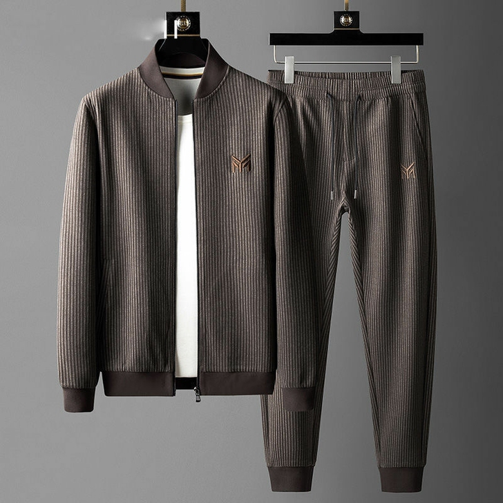 欧洲站轻奢卫衣两件套男士高端运动服春秋季2...