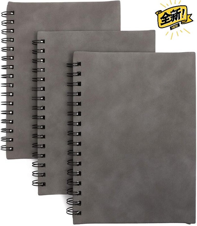 高档pu皮笔记本铁圈3本15元包邮，美国出...