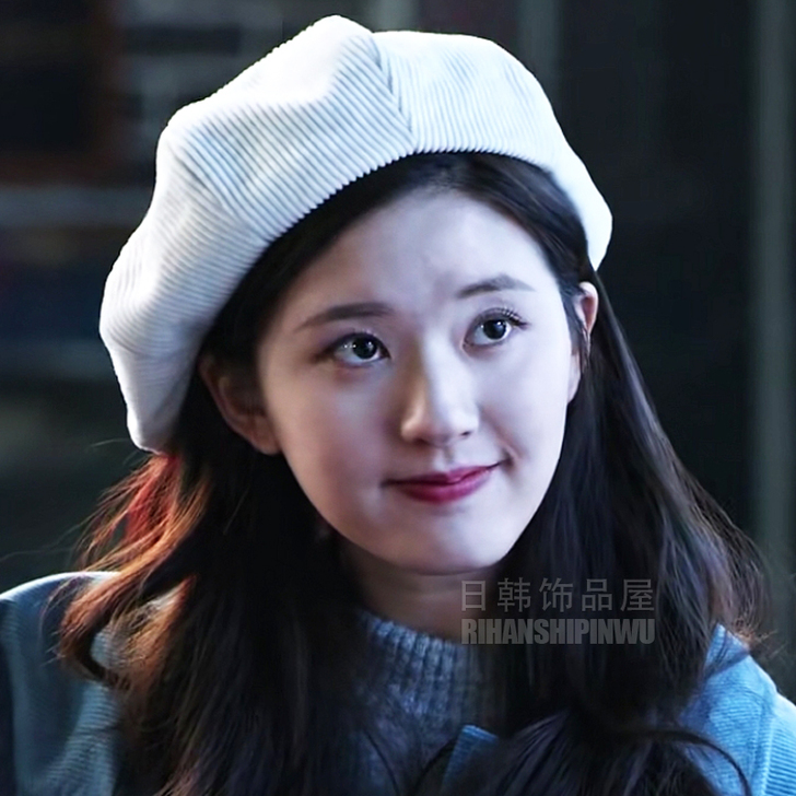 赵露思同款帽子贝雷帽绒女秋冬圆脸适合我喜欢...