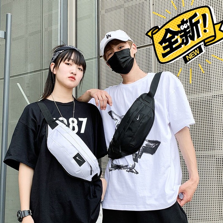 处理潮牌斜挎包单肩饺子包男大容量运动胸包日...