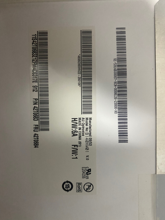 华硕笔记本14寸屏幕，b140xw01，v...