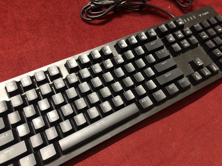 电脑外设：雷柏V508+V302鼠标键盘套...