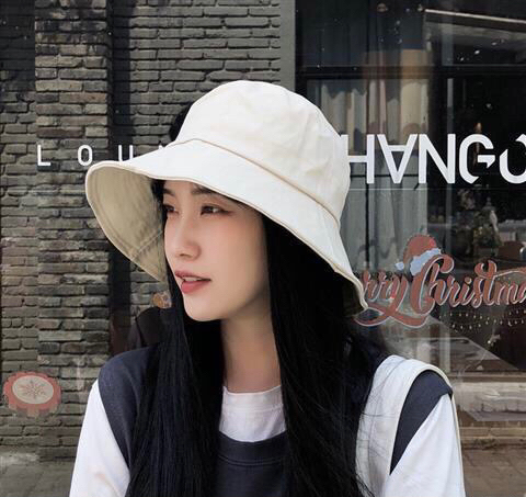 包邮全新未使用的防晒渔夫帽明星同款学生遮阳...