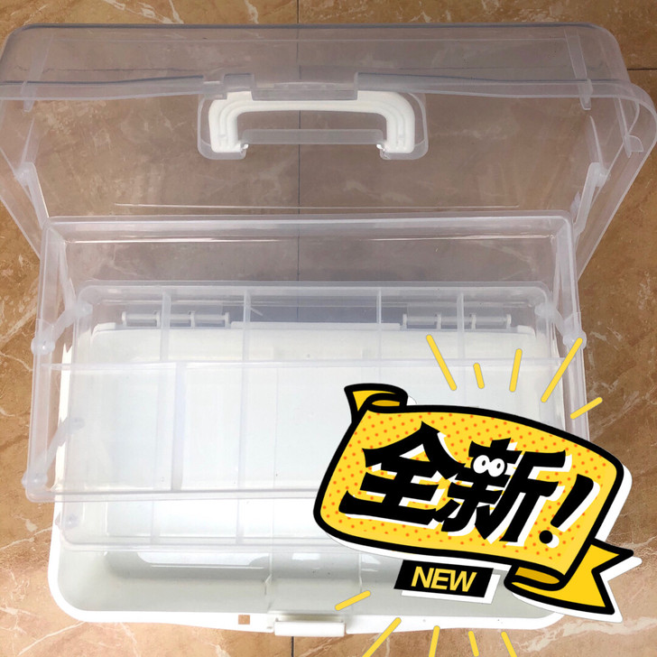 得力大号美术箱画材颜料收纳箱