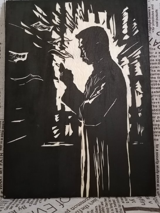 木刻版画：《鲁迅》