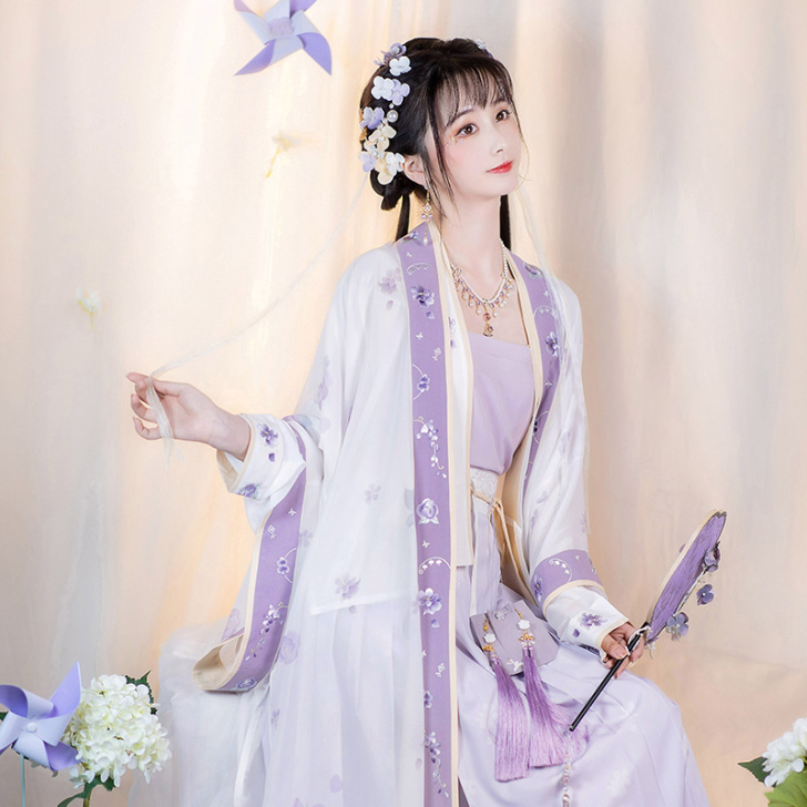 池夏 繁花入梦:黛萝 宋制长衫短衫百迭裙原...