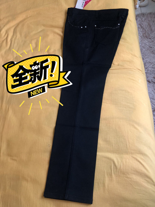 全新的裤子 黑色 有弹性 腰围二尺二到二尺...