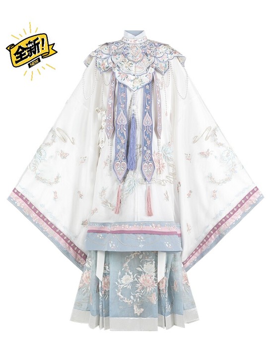 汉尚12周年明制汉服昙花一梦凤西刺绣长袄马...