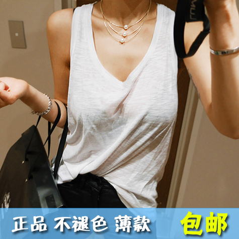 韩版宽松吊带背心女夏外穿内搭欧货背心薄款打...