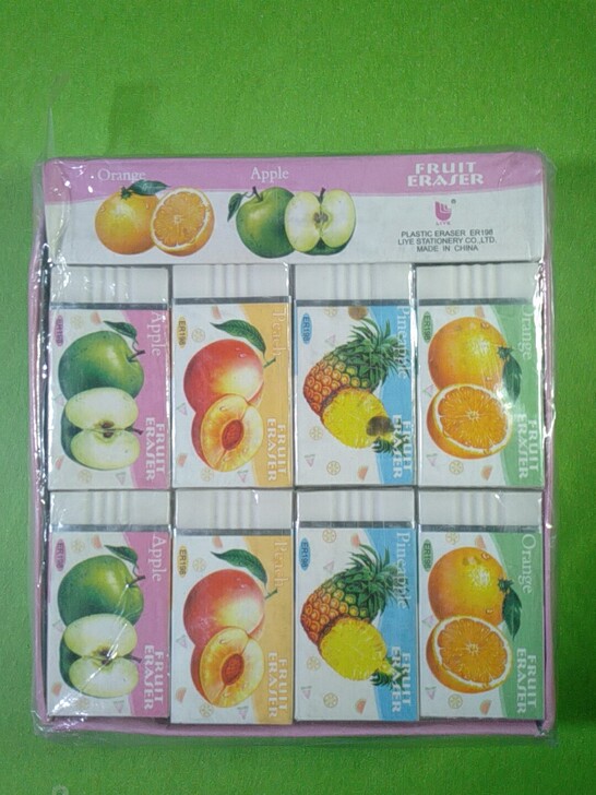 8090怀旧收藏绝版全新水果橡皮，四种图案...