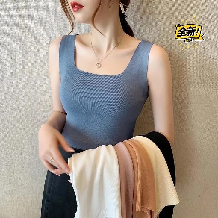 背心女士外穿小吊带修身性感西装内搭针织打底...