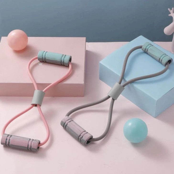 开肩神器8字拉力器美背肩颈拉伸弹力瑜伽驼背...