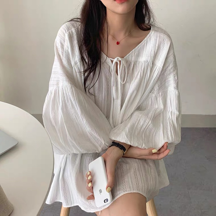 可换   韩国chic夏季复古宫廷风设计感...