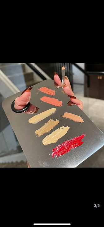 化妆调色板化妆师专用不锈钢美妆口红彩妆粉底...